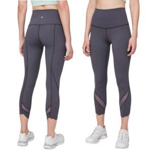 LULULEMON x Peloton Wunder Under Crop II Roll Down Scallop Full On Luxtreme 10